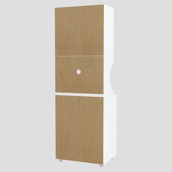 Kitchen/Microwave Storage Cabinet 23.6 In W X 17.1 In. D X 71 In. H In White